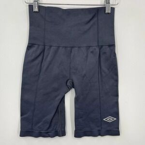 Umbro Biker Shorts Womens Size M Gray Pull On Solid High Rise Stretch Active Gym